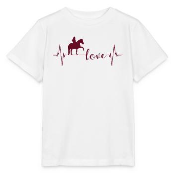 Reiterherz Pferdeliebe Lebensfreude - Stanley/Stella Kinder T-Shirt MINI CREATOR  - Weiß - Vorne - Maike (125cm)