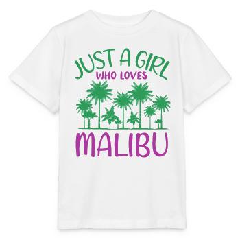 Malibu Palmentraum Mädchen Paradies - Stanley/Stella Kinder T-Shirt MINI CREATOR  - Weiß - Vorne - Maike (125cm)