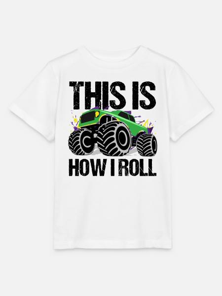 Dynamisches Monster Truck Abenteuer - Stanley/Stella Kinder T-Shirt MINI CREATOR  - Weiß