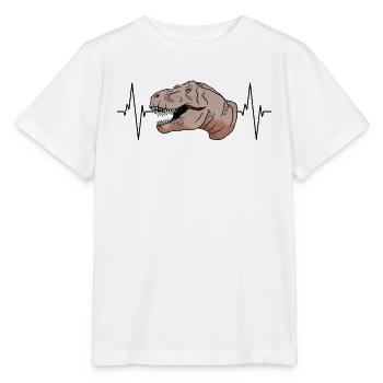 T-Rex Herzschlag Urzeit Geschenk - Stanley/Stella Kinder T-Shirt MINI CREATOR  - Weiß - Vorne - Maike (125cm)