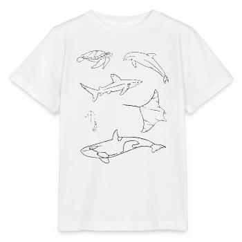 Tiefsee Wunder Faszinierende Kreaturen - Stanley/Stella Kinder T-Shirt MINI CREATOR  - Weiß - Vorne - Maike (125cm)