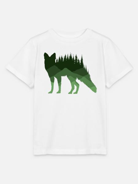 Geist des Waldes - Fuchs Silhouette - Stanley/Stella Kinder T-Shirt MINI CREATOR  - Weiß