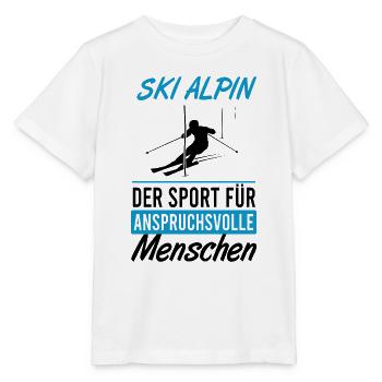 Elite Alpine Skiing Style Gift - Stanley/Stella MINI CREATOR Kids’ T-Shirt - white - Front - Maike (125cm)