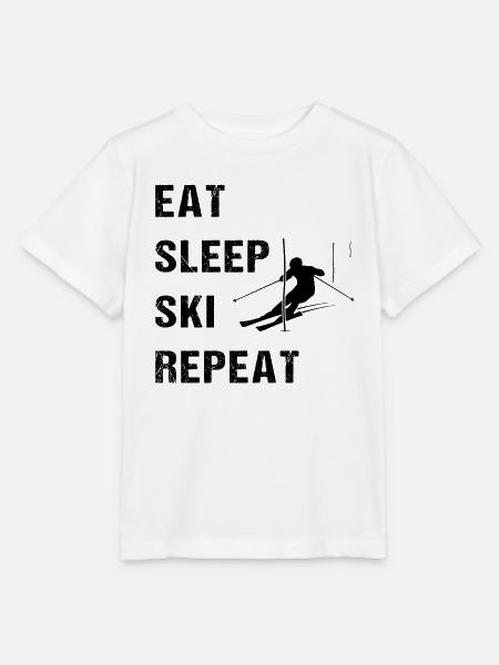 Ski-Slalom-Lebenszyklus - Stanley/Stella Kinder T-Shirt MINI CREATOR - Weiß