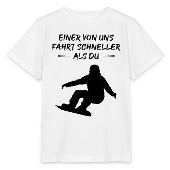 Fast Boarder - Gift - Stanley/Stella MINI CREATOR Kids’ T-Shirt - white - Front - Maike (125cm)