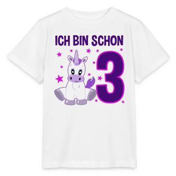 Einhorn Traumwelt 3 Jahre Wunder - Stanley/Stella Kinder T-Shirt MINI CREATOR  - Weiß - Vorne - Maike (125cm)