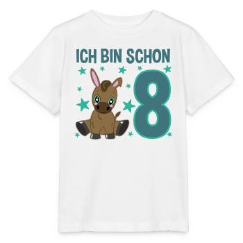 Eight Years of Celebration Donkeys: Jubilation & Fun - Stanley/Stella MINI CREATOR Kids’ T-Shirt - white - Front - Maike (125cm)