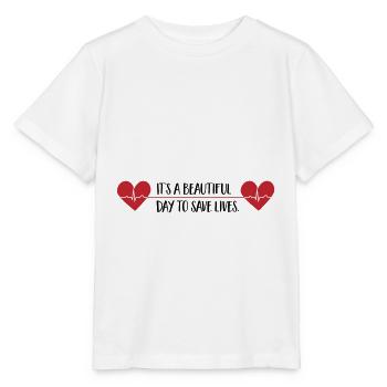 beautiful day to save lives - T-shirt bio MINI CREATOR Stanley/Stella Enfant - blanc - Devant - Maike (125cm)