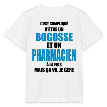 compliqué d'être un bogosse et un pharmacien - T-shirt bio MINI CREATOR Stanley/Stella Enfant - blanc - Devant - Maike (125cm)