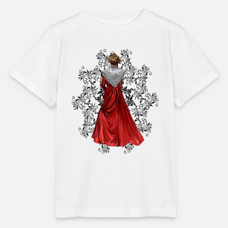 arlésienne rouge mandala - T-shirt bio MINI CREATOR Stanley/Stella Enfant - blanc