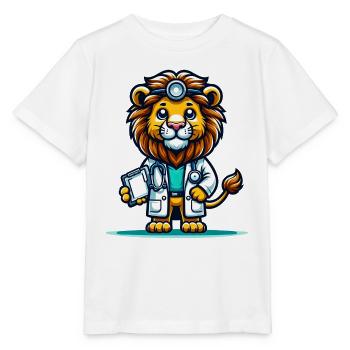 Cute Lion Doctor - Stanley/Stella Kinder T-Shirt MINI CREATOR  - Weiß - Vorne - Maike (125cm)