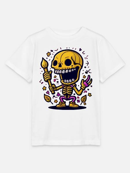 Skelett - Stanley/Stella Kinder T-Shirt MINI CREATOR - Weiß