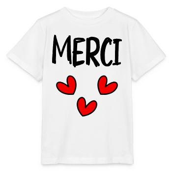 THANK YOU. THANKS. THANK YOU. ANNIVERSARY. BIRTH. - Stanley/Stella MINI CREATOR Kids’ T-Shirt - white - Front - Maike (125cm)