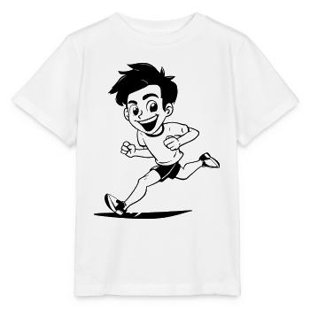 Croquis d’un marathonien - T-shirt bio MINI CREATOR Stanley/Stella Enfant - blanc - Devant - Maike (125cm)