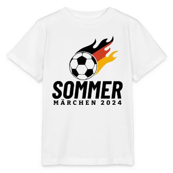 Sommermärchen 2024 Flamme Deutschland - Stanley/Stella Kinder T-Shirt MINI CREATOR  - Weiß - Vorne - Maike (125cm)