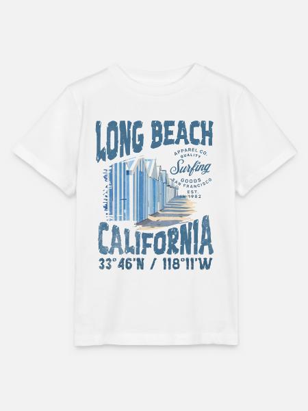 Long Beach Surfen 3 - Stanley/Stella Kinder T-Shirt MINI CREATOR - Weiß