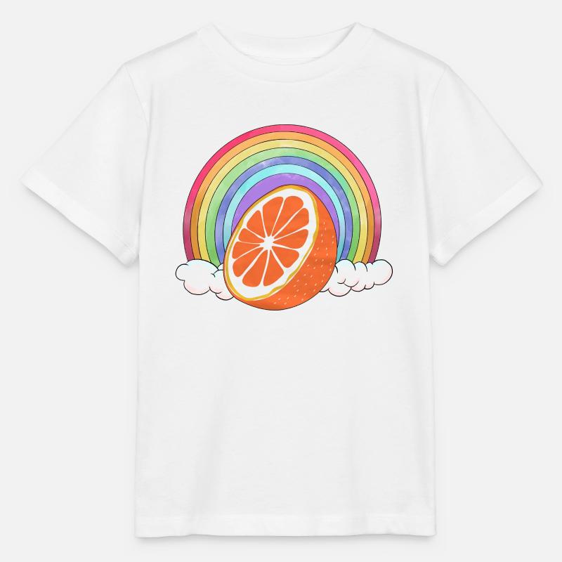 Rainbow Orange - T-shirt bio MINI CREATOR Stanley/Stella Enfant - blanc