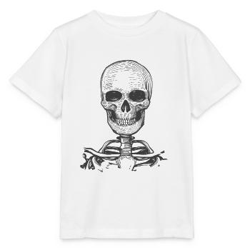 Skeleton skull with bones - Stanley/Stella MINI CREATOR Kids’ T-Shirt - white - Front - Maike (125cm)