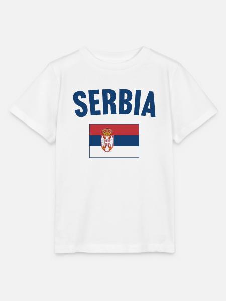 Serbien Flagge - Stanley/Stella Kinder T-Shirt MINI CREATOR  - Weiß