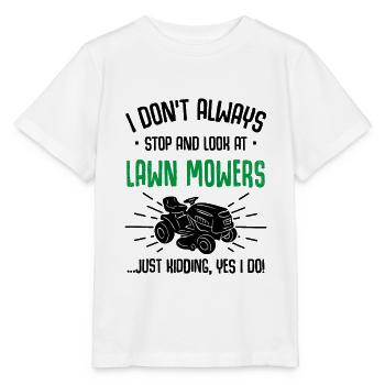 Funny lawn mowers lawn mow lawn keepers - Stanley/Stella MINI CREATOR Kids’ T-Shirt - white - Front - Maike (125cm)