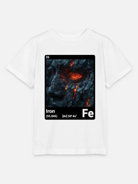 AI am Iron (bk) - Stanley/Stella Kinder T-Shirt MINI CREATOR  - Weiß
