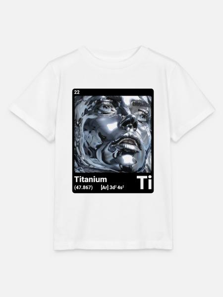 AI am Titanium (bk) - Stanley/Stella Kinder T-Shirt MINI CREATOR  - Weiß