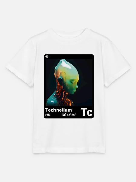 AI am Technetium (bk) - Stanley/Stella Kinder T-Shirt MINI CREATOR  - Weiß