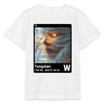 AI am Tungsten (bk) Stilelement periodisch - Stanley/Stella Kinder T-Shirt MINI CREATOR  - Weiß - Vorne - Maike (125cm)