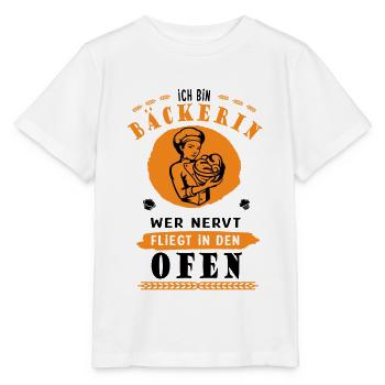 BÄCKERIN BACKEN HANDWERK BÄCKEREI AUSBILDUNG - Stanley/Stella Kinder T-Shirt MINI CREATOR  - Weiß - Vorne - Maike (125cm)