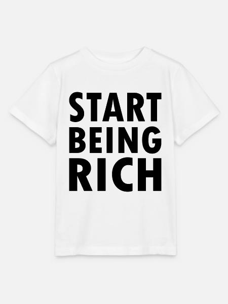 Start being rich - Stanley/Stella Kinder T-Shirt MINI CREATOR - Weiß