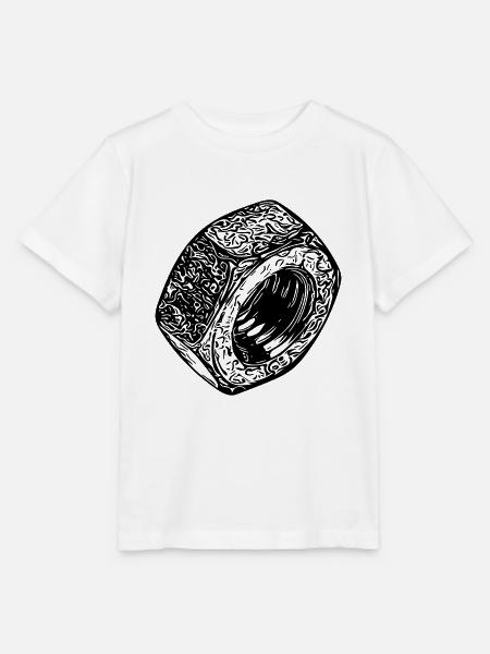 Schraubenmutter dunkler Oberfläche - Stanley/Stella Kinder T-Shirt MINI CREATOR  - Weiß