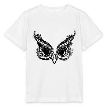 Süsse Eule Augen - Kauz Schnabel - Stanley/Stella Kinder T-Shirt MINI CREATOR  - Weiß - Vorne - Maike (125cm)