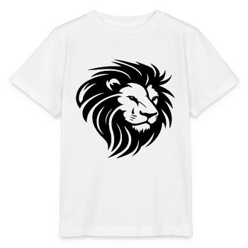 Lion's head with mane - Stanley/Stella MINI CREATOR Kids’ T-Shirt - white - Front - Maike (125cm)