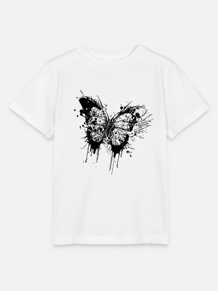 Tattoo Tinte Splash Schmetterling - Stanley/Stella Kinder T-Shirt MINI CREATOR - Weiß