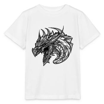 Dragon sifflant en robe à écailles de tatouage - T-shirt bio MINI CREATOR Stanley/Stella Enfant - blanc - Devant - Maike (125cm)