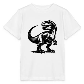 Mignon petit enfant Raptor dinosaure - T-shirt bio MINI CREATOR Stanley/Stella Enfant - blanc - Devant - Maike (125cm)