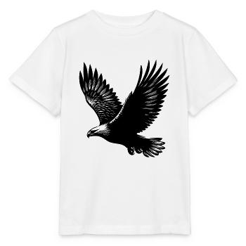 Elegant eagle on huge wings - Stanley/Stella MINI CREATOR Kids’ T-Shirt - white - Front - Maike (125cm)