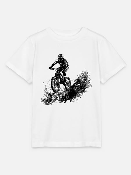 Radfahrer Schlamm Berg Abfahrt - Stanley/Stella Kinder T-Shirt MINI CREATOR - Weiß