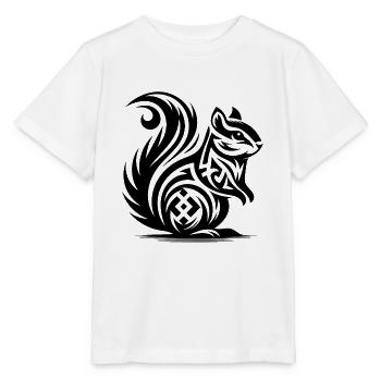 Kleines Niedliches Baby Eichhörnchen Tattoo Style - Stanley/Stella Kinder T-Shirt MINI CREATOR  - Weiß - Vorne - Maike (125cm)
