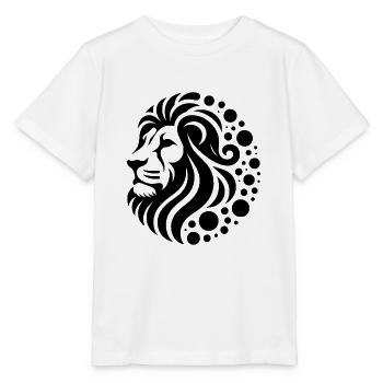 Proud lion's head with mane - Stanley/Stella MINI CREATOR Kids’ T-Shirt - white - Front - Maike (125cm)