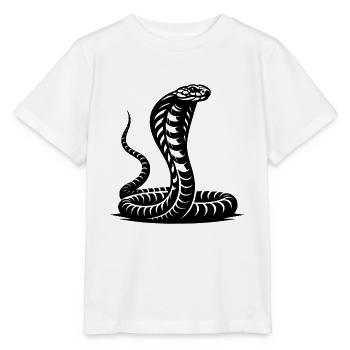 Serpent Cobra Cou Bouclier Menaçant Conception Posture - T-shirt bio MINI CREATOR Stanley/Stella Enfant - blanc - Devant - Maike (125cm)