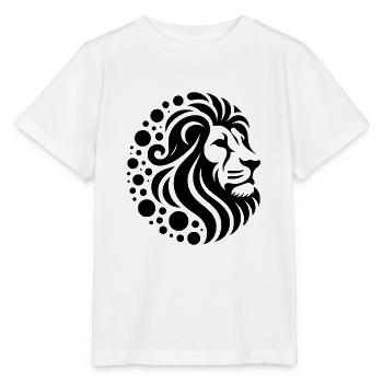 Stolzer Löwenkopf mit wilder Mähne - Stanley/Stella Kinder T-Shirt MINI CREATOR  - Weiß - Vorne - Maike (125cm)