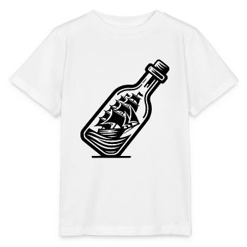 Ship in bottle Bottle ship Sailing ship - Stanley/Stella MINI CREATOR Kids’ T-Shirt - white - Front - Maike (125cm)