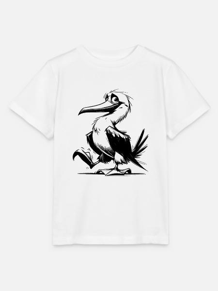 Lustige Kinder Blaufuss Tölpel Zeichnung - Stanley/Stella Kinder T-Shirt MINI CREATOR - Weiß