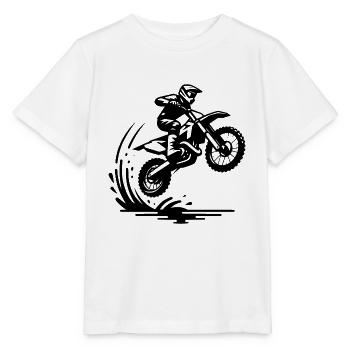 Gelände Maschine im Deck - Stanley/Stella Kinder T-Shirt MINI CREATOR  - Weiß - Vorne - Maike (125cm)