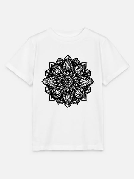 Blumen Mandala Yoga und Gelassenheit Design - Stanley/Stella Kinder T-Shirt MINI CREATOR - Weiß