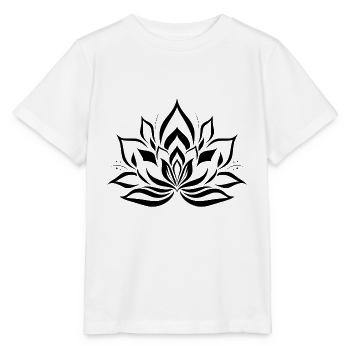 Lotus Flower Meditation Tattoo Style Blossom - Stanley/Stella MINI CREATOR Kids’ T-Shirt - white - Front - Maike (125cm)