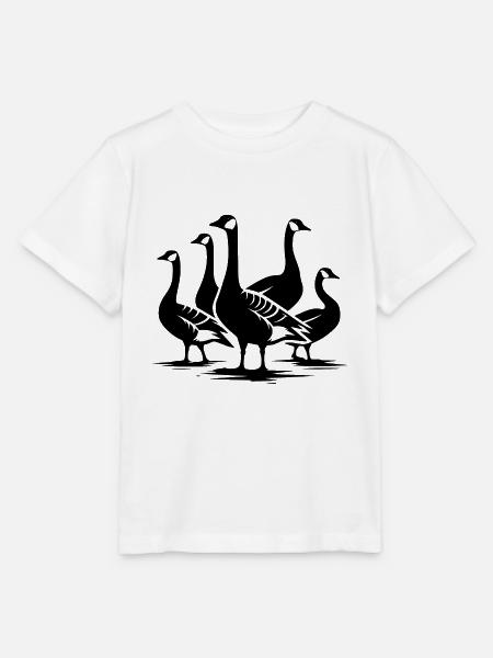 Ein Schwarm hübscher Wildgänse - Stanley/Stella Kinder T-Shirt MINI CREATOR - Weiß