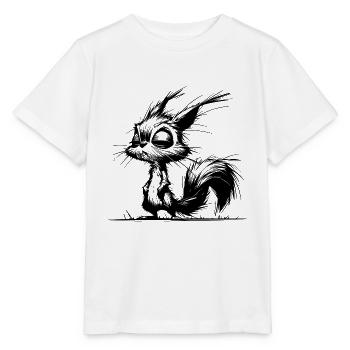 Eichhörnchen total verpennt und verschlafene Augen - Stanley/Stella Kinder T-Shirt MINI CREATOR  - Weiß - Vorne - Maike (125cm)