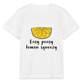 Lemon Lemon Easy peasy lemon squeezy - Stanley/Stella MINI CREATOR Kids’ T-Shirt - white - Front - Maike (125cm)